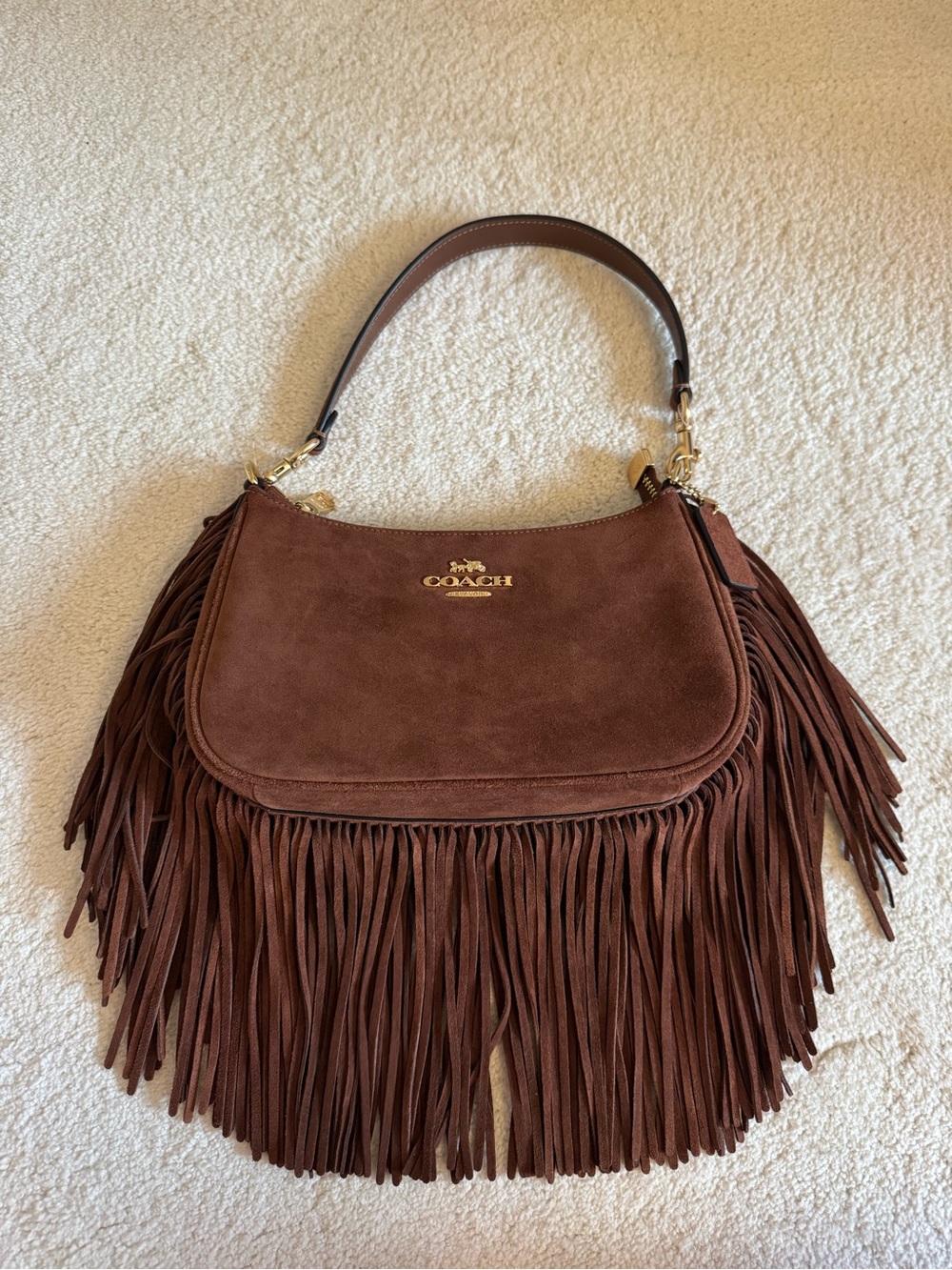 Coach Fringe Suede Teri Bag - New - Picture 6 of 10